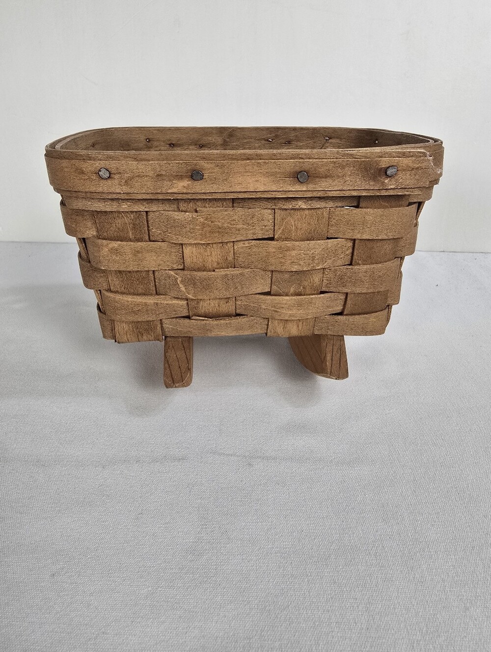 Longaberger Handwoven Mini Rocking Basket Vintage Mini Grandmacore